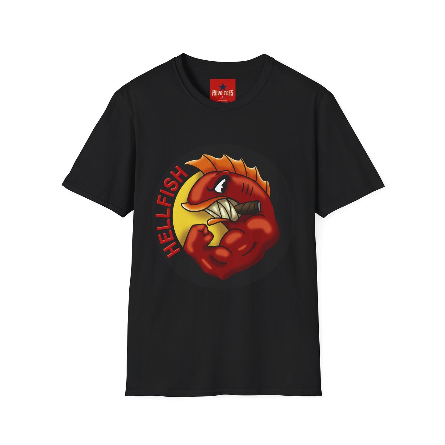 Red Devilfish Graphic T-Shirt — Bold Retro Sea Monster Tee