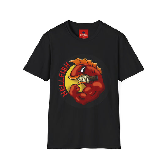 Red Devilfish Graphic T-Shirt — Bold Retro Sea Monster Tee