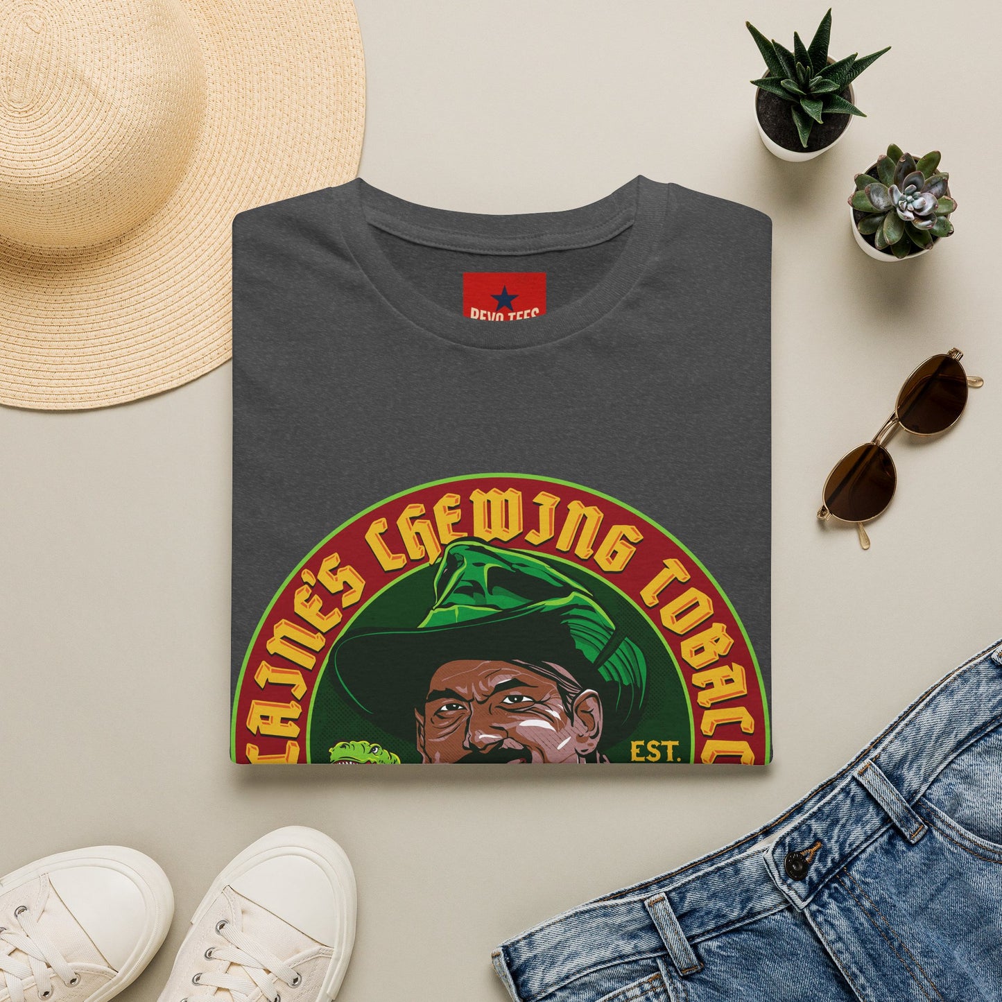Vintage Cigarette Tobacco Graphic T-Shirt — Retro Smoker Logo Tee