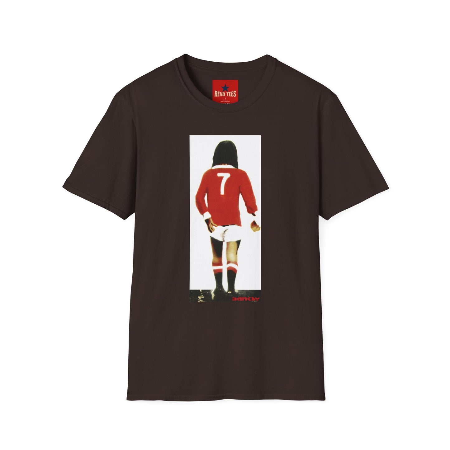 Banksy George Best Soccer Player No.7 Graphic T-Shirt — Retro Football Jersey Illustration