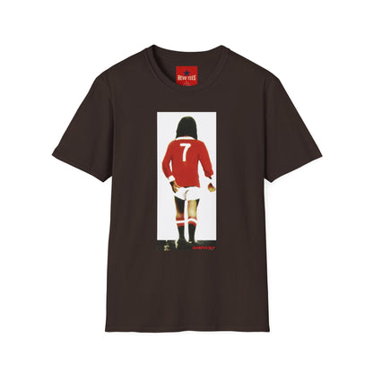 Banksy George Best Soccer Player No.7 Graphic T-Shirt — Retro Football Jersey Illustration
