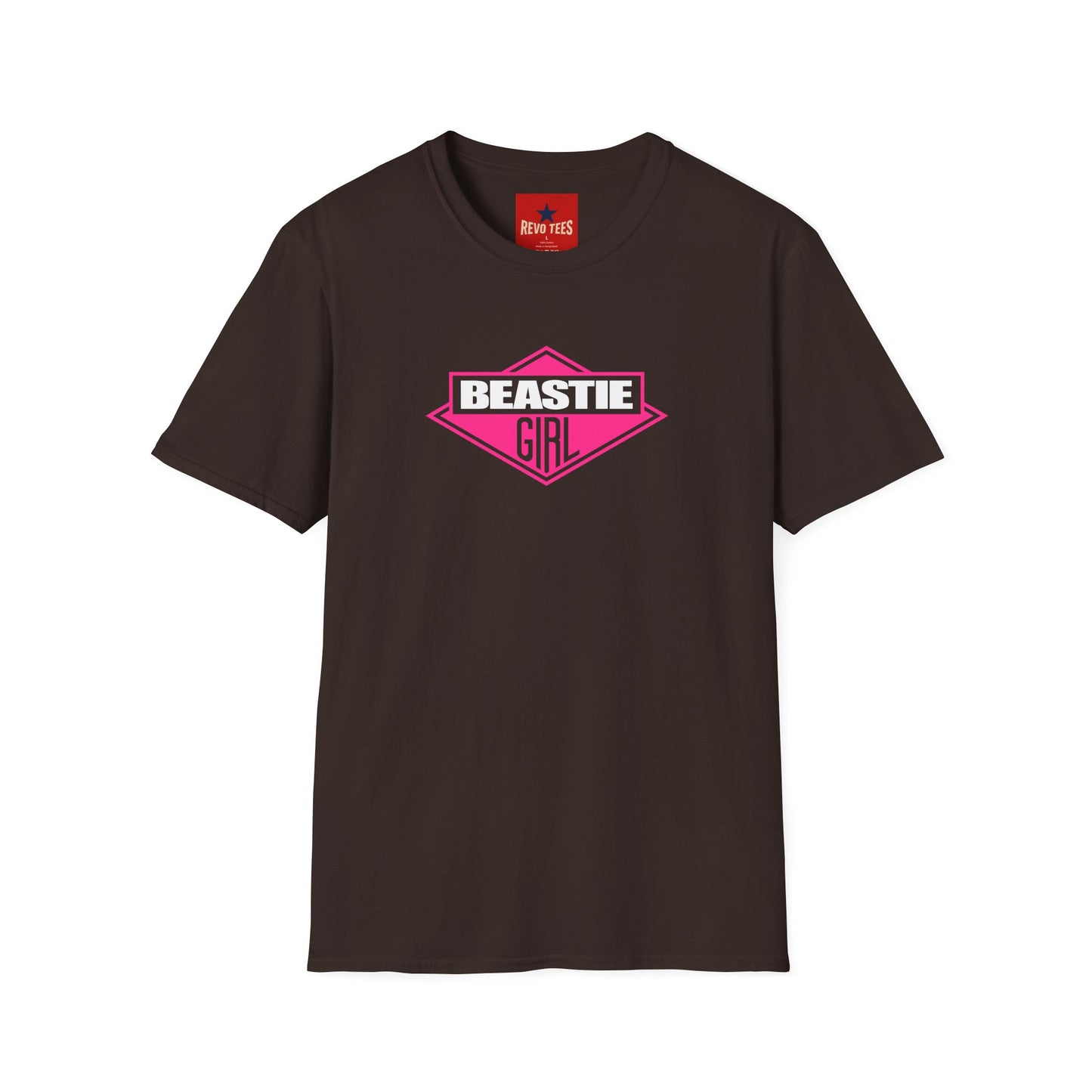 Beastie Girl T-Shirt — Retro Pink Logo Tee for Women