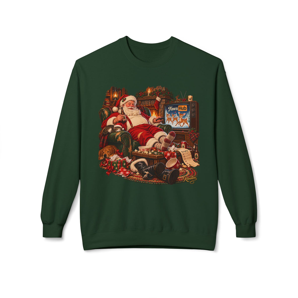 REVOTEES Santa's lil' secret - Vintage Christmas Crewneck Sweatshirt