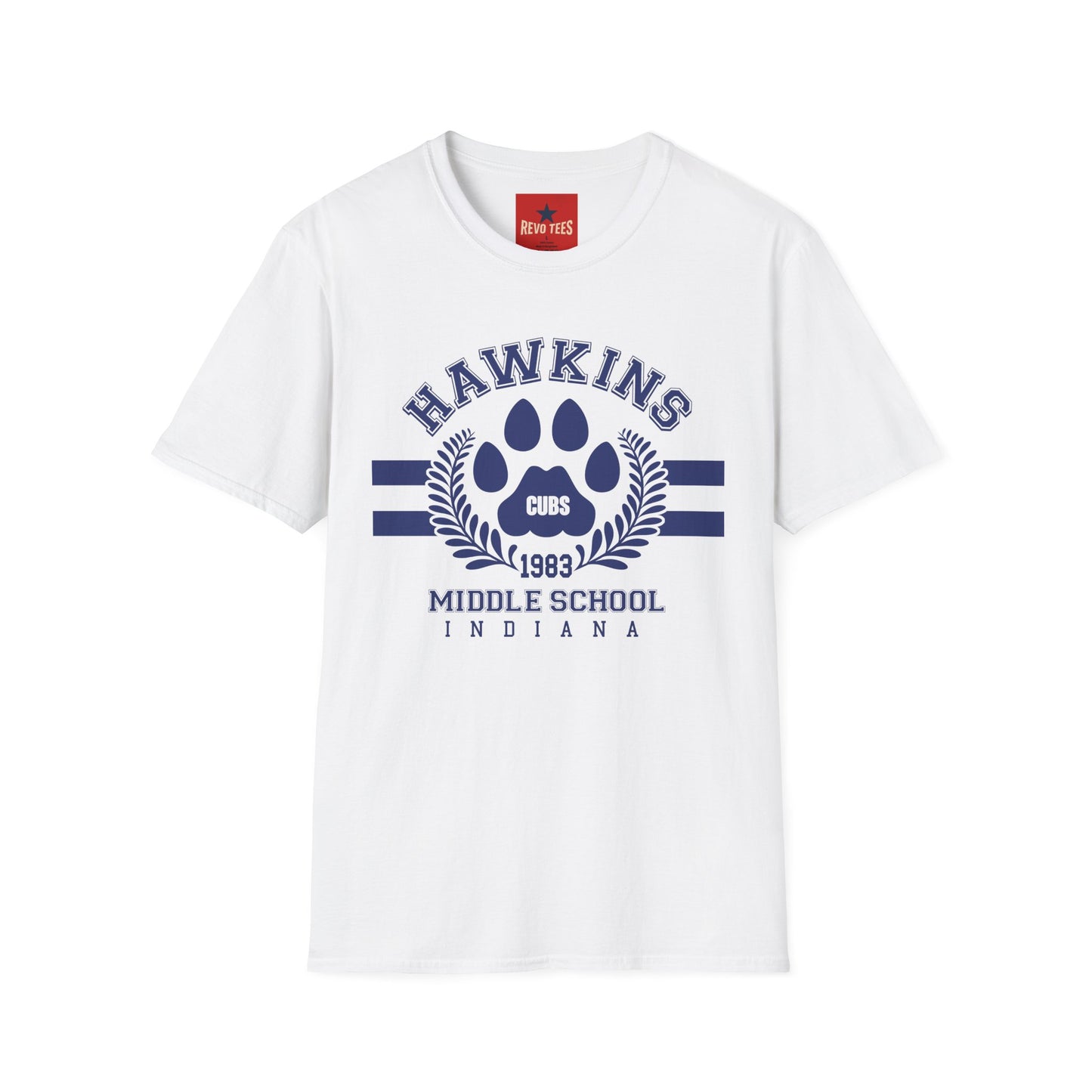 Hawkins Cubs Paw Graphic T-Shirt — Vintage Middle School Spirit Tee