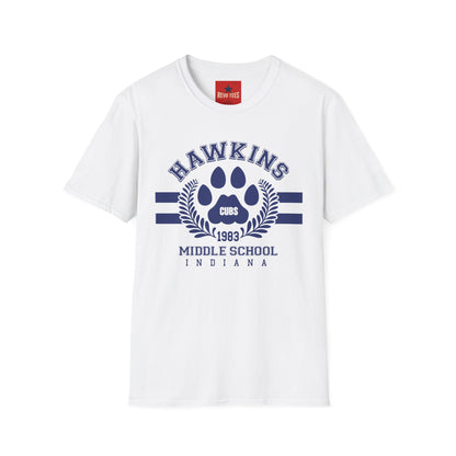 Hawkins Cubs Paw Graphic T-Shirt — Vintage Middle School Spirit Tee