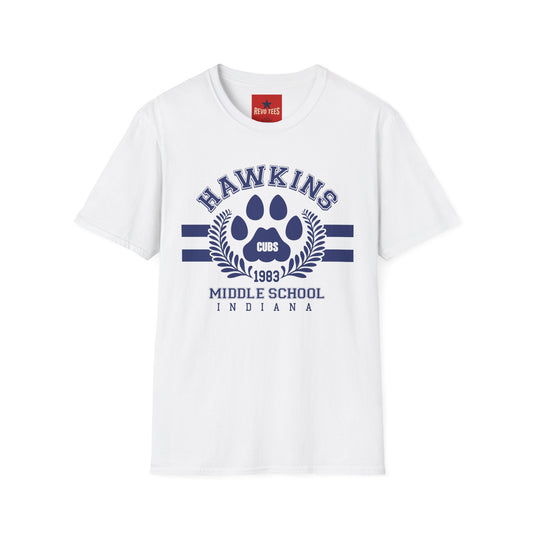 Revotees Hawkins Cubs Paw Graphic Vintage Middle School Spirit T-Shirt - alternate view 2