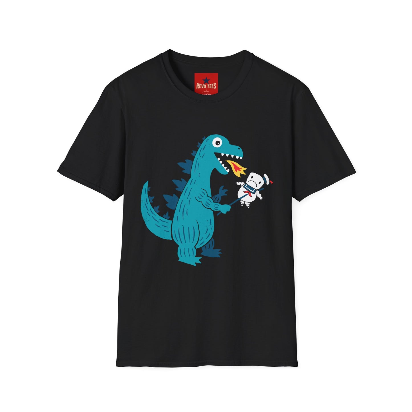 Dino vs. Astronaut Graphic T-Shirt — Cute Cartoon Monster Tee