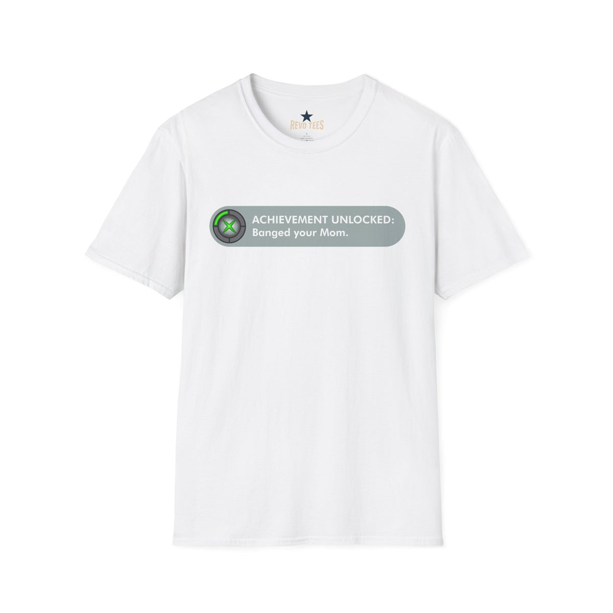 Revotees Achievement Unlocked Banged Your Mom Gamer Humor T-Shirt - alternate view 3