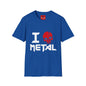 I Love Metal T-Shirt — Red Skull Heavy Metal Band Tee