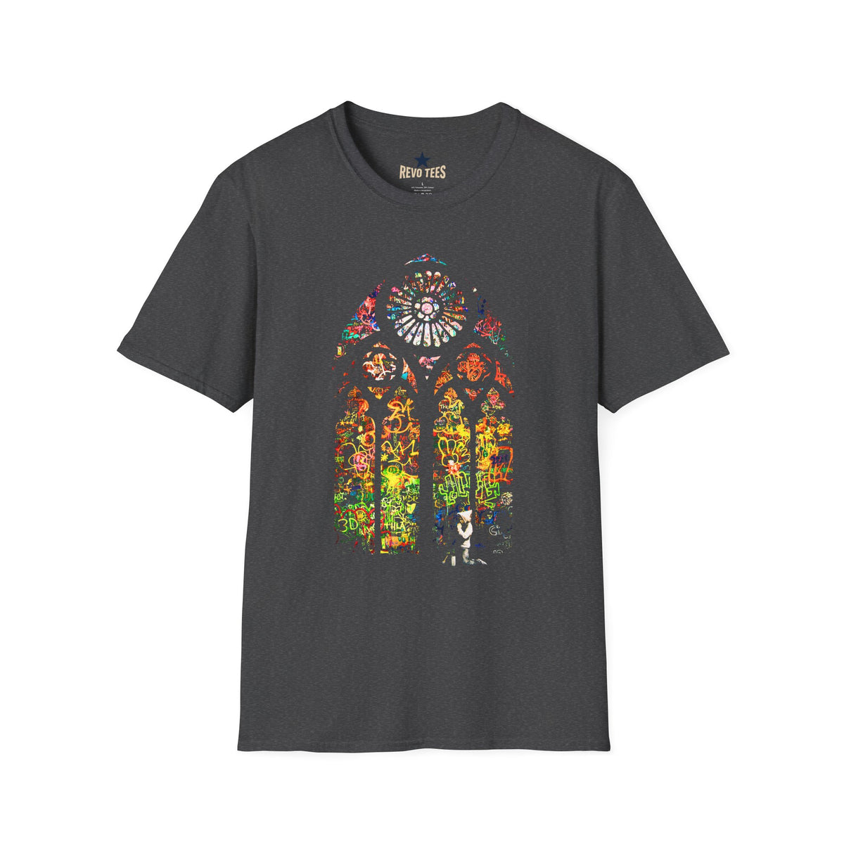 Revotees Banksy Stained Graphic T-Shirt - alternate view 3