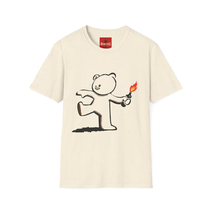 Banksy Teddy Graphic T-Shirt — Cute Mischief Cartoon Tee