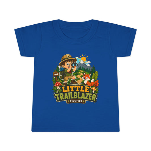 REVOTEES Little Trailblazer Toddler T-Shirt — Cute Explorer Camping Tee for Kids
