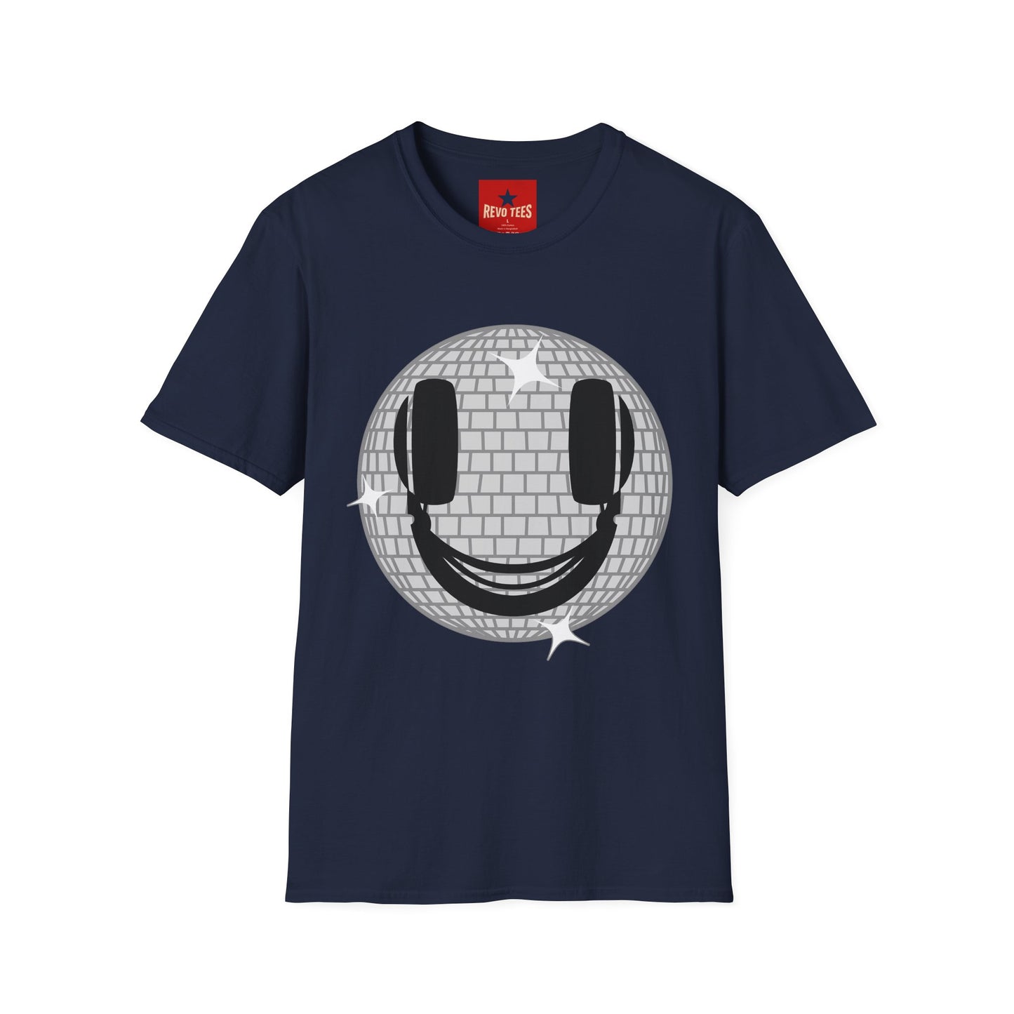 Smiling Disco Ball T-Shirt — Retro Dance Party Graphic Tee