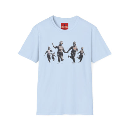 Banksy T-Shirt — Vintage Running Figures Graphic Tee