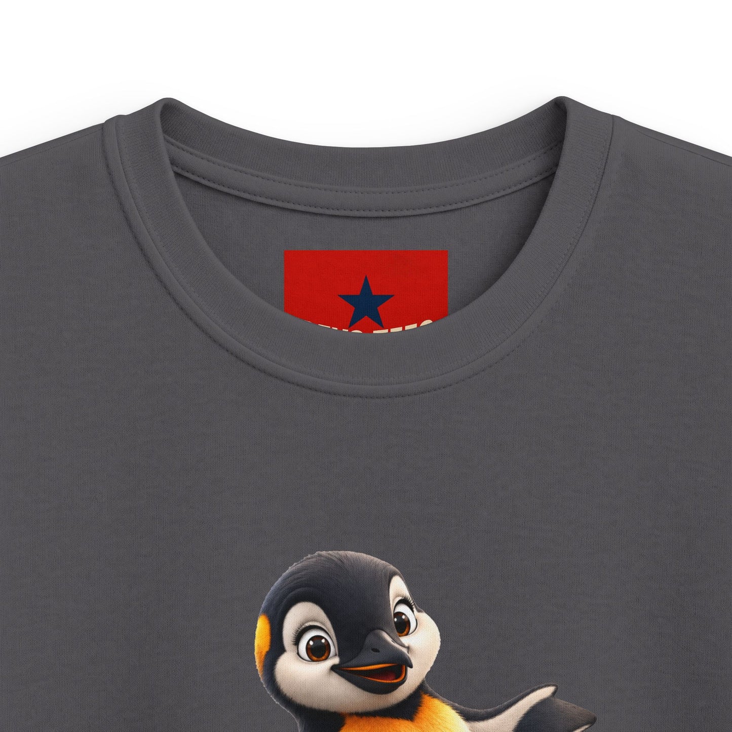 Kids Penguin Graphic Tee — Cute Dancing Penguin Shirt front and back design