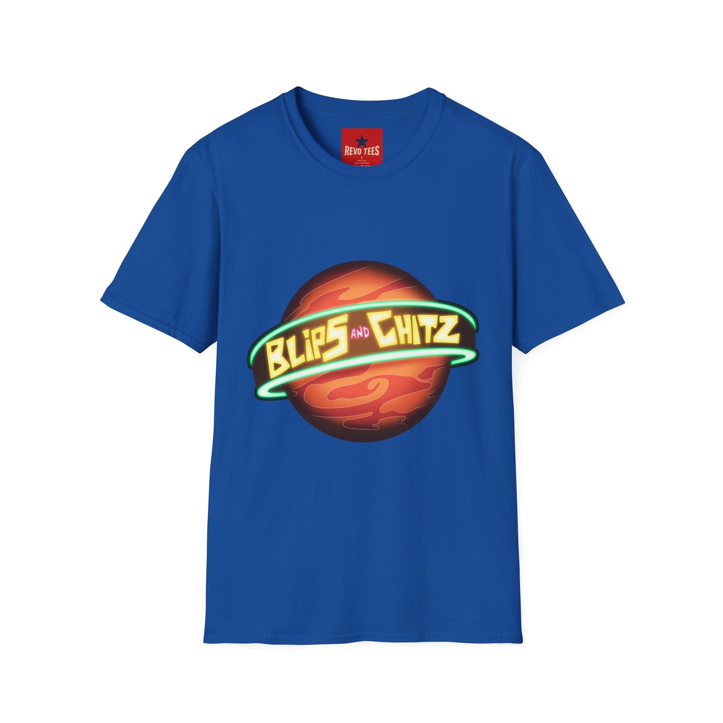 Blips and Chitz Retro Sci‑Fi T-Shirt — Planet Logo Tee