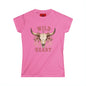Wild at Heart Tee — Floral Longhorn Skull Women's T-Shirt