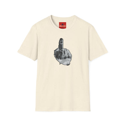 Graphic T-Shirt — Grayscale Middle Finger Design