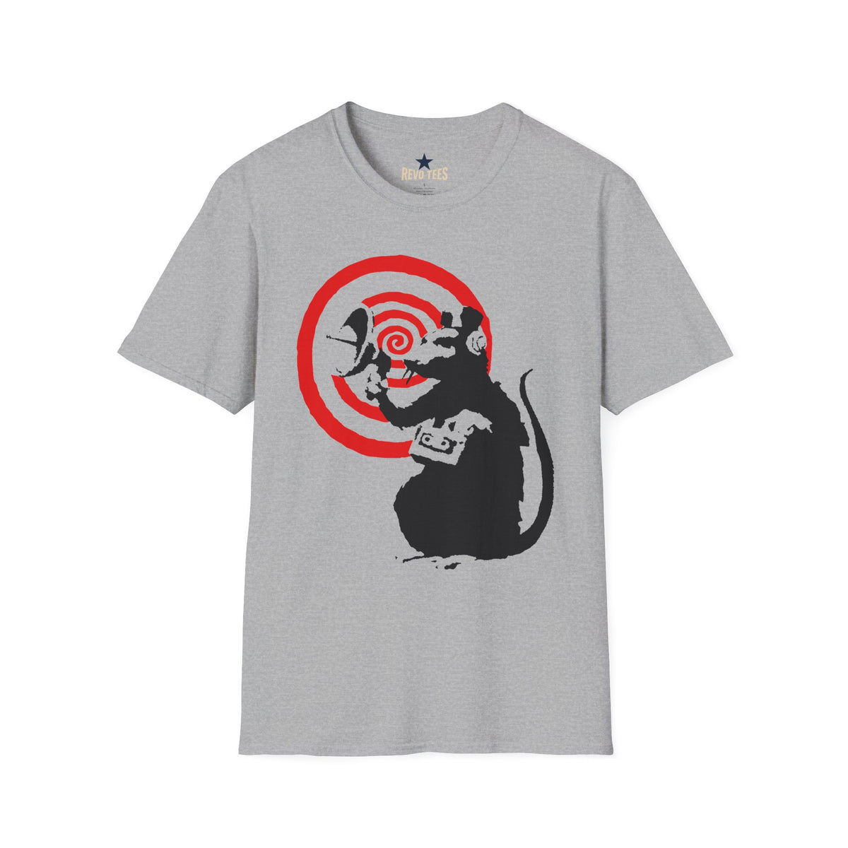 Revotees Banksy Style Rat Target Street Art Graphic T-Shirt - alternate view 2