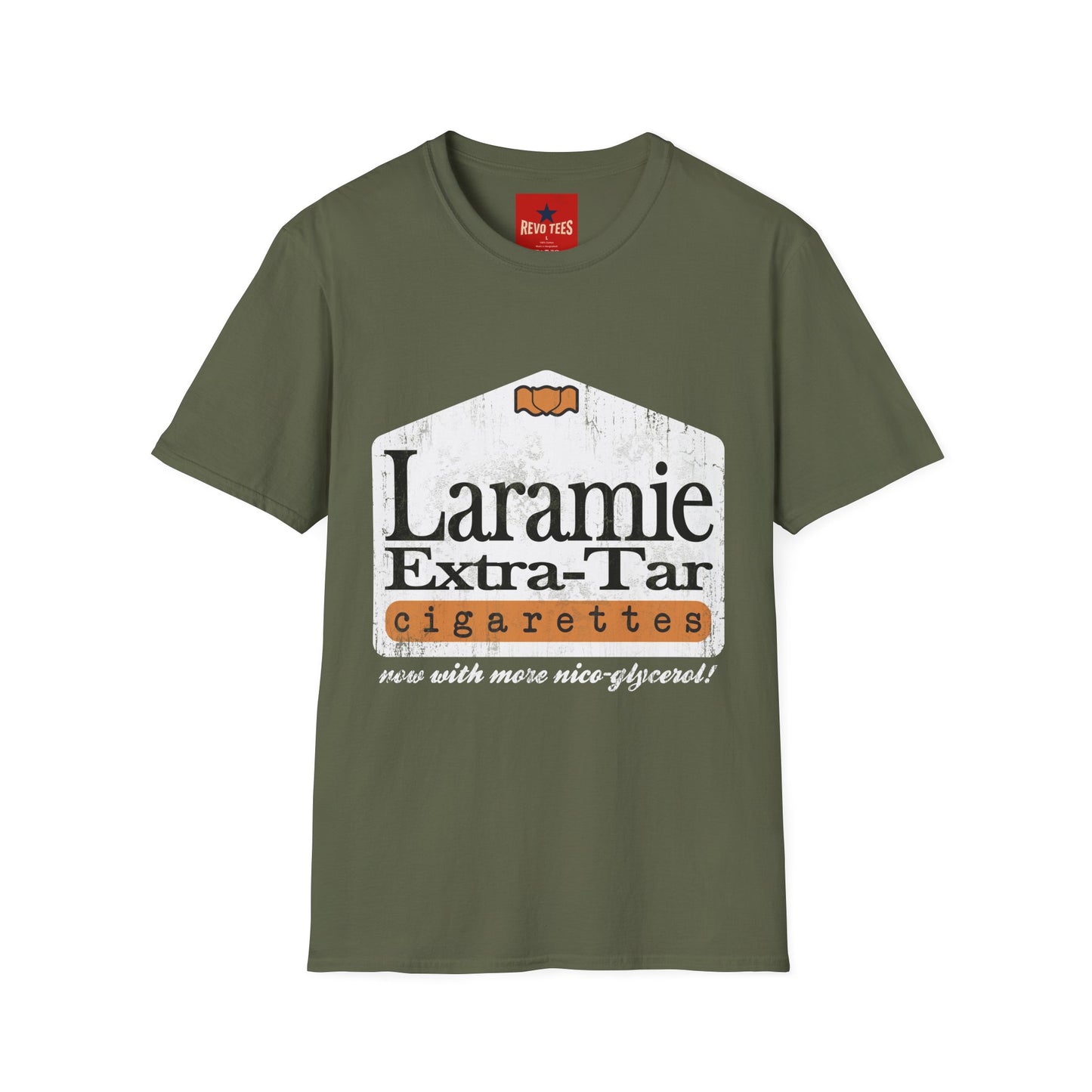 Laramie Vintage Cigarette Logo Tee - Retro Graphic T-Shirt