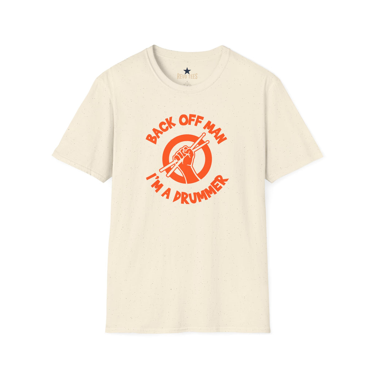 Revotees Back Off Im a Drummer Softstyle T-Shirt - alternate view 5