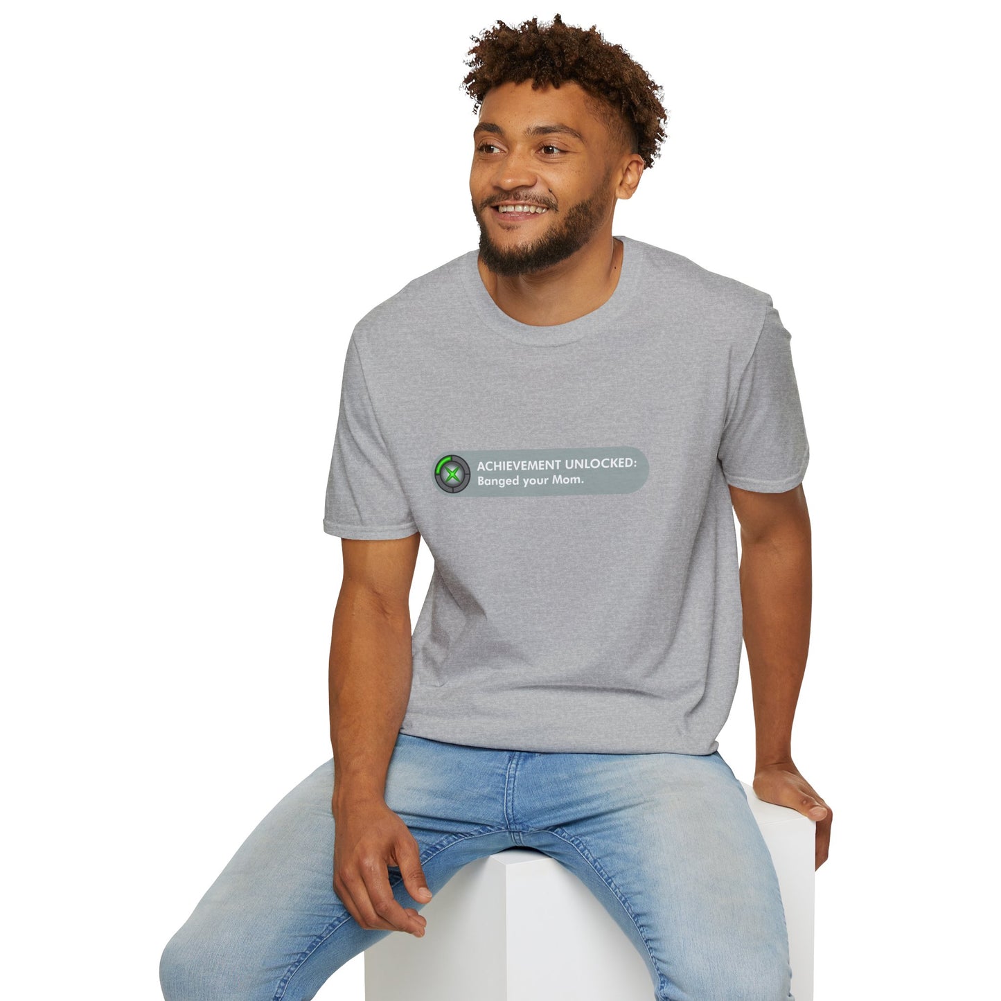 T-Shirt — "Achievement Unlocked: Banged Your Mom" Gamer Humor Tee