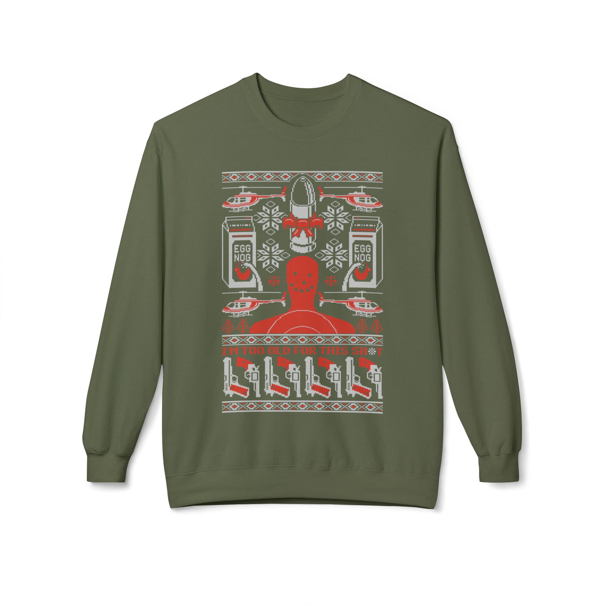 Lethal Knitting - Too Old For This Sh!t Christmas Ugly Sweater