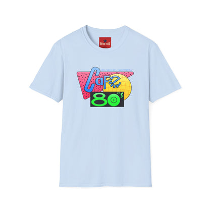 Retro 80s Cafe T-Shirt — Vintage Memphis-Style Neon Graphic Tee