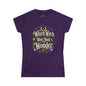 Women's Witchy Tee — "Which Witch Won't Want Wonder" Gothic Halloween Shirt