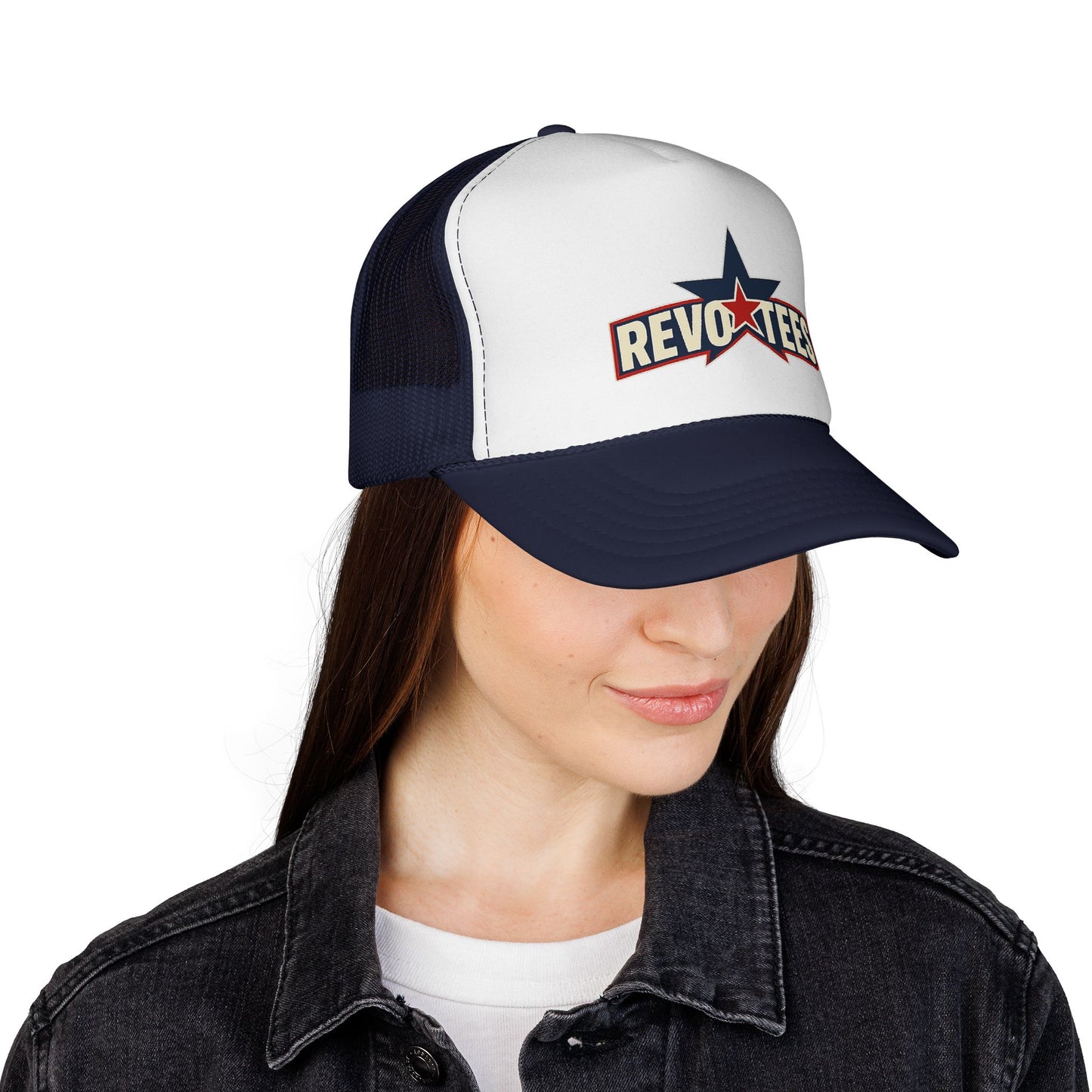 Revotees Star Logo Trucker Cap - Vintage Patriotic Mesh Hat