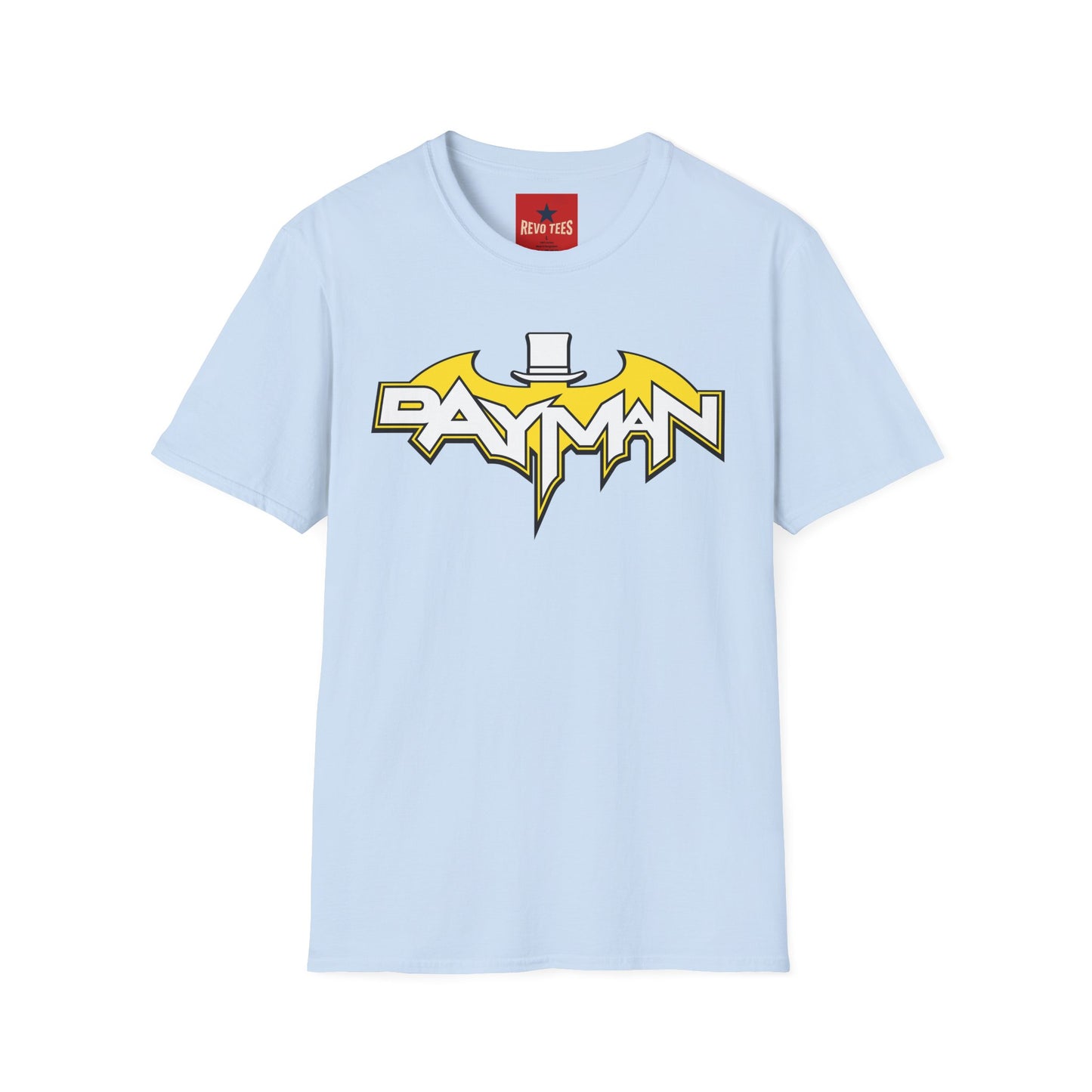 Bayman Logo T-Shirt — Retro Comic Bat Emblem Graphic Tee
