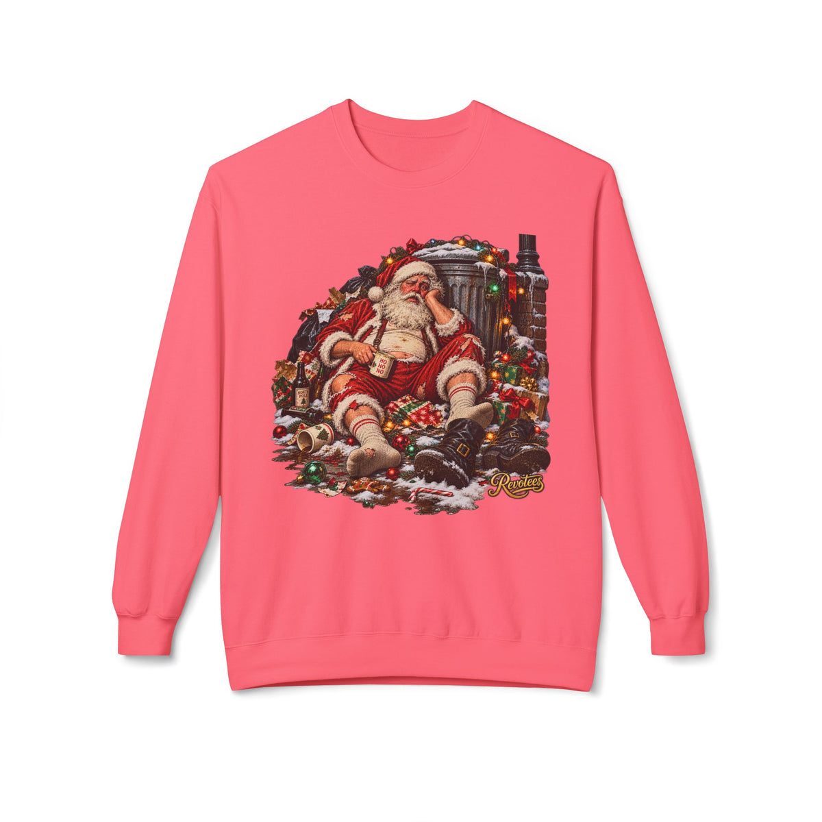REVOTEES When AI ruins Christmas - Vintage Santa Crewneck Sweatshirt