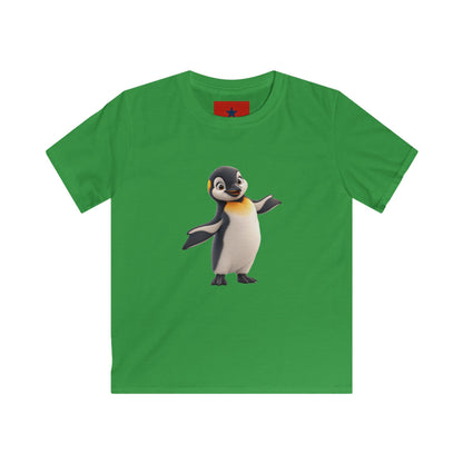 Kids Penguin Graphic Tee — Cute Dancing Penguin Shirt front and back design