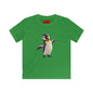 Kids Penguin Graphic Tee — Cute Dancing Penguin Shirt front and back design