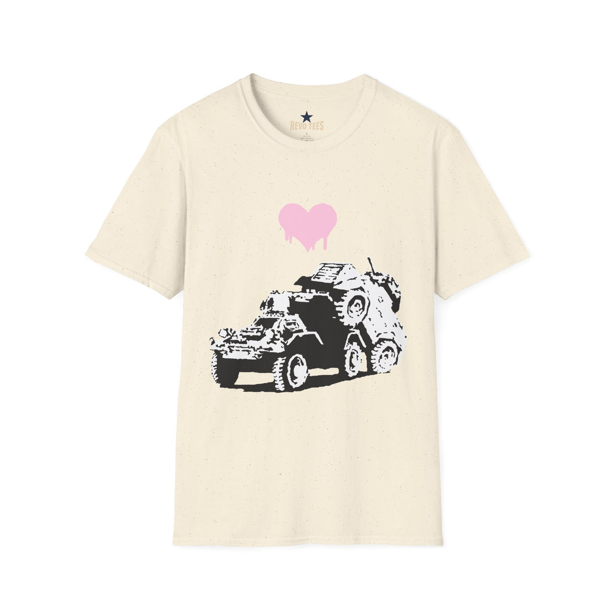 Revotees Banksy Pink Drip Heart with Tank Graffiti T-Shirt - alternate view 3