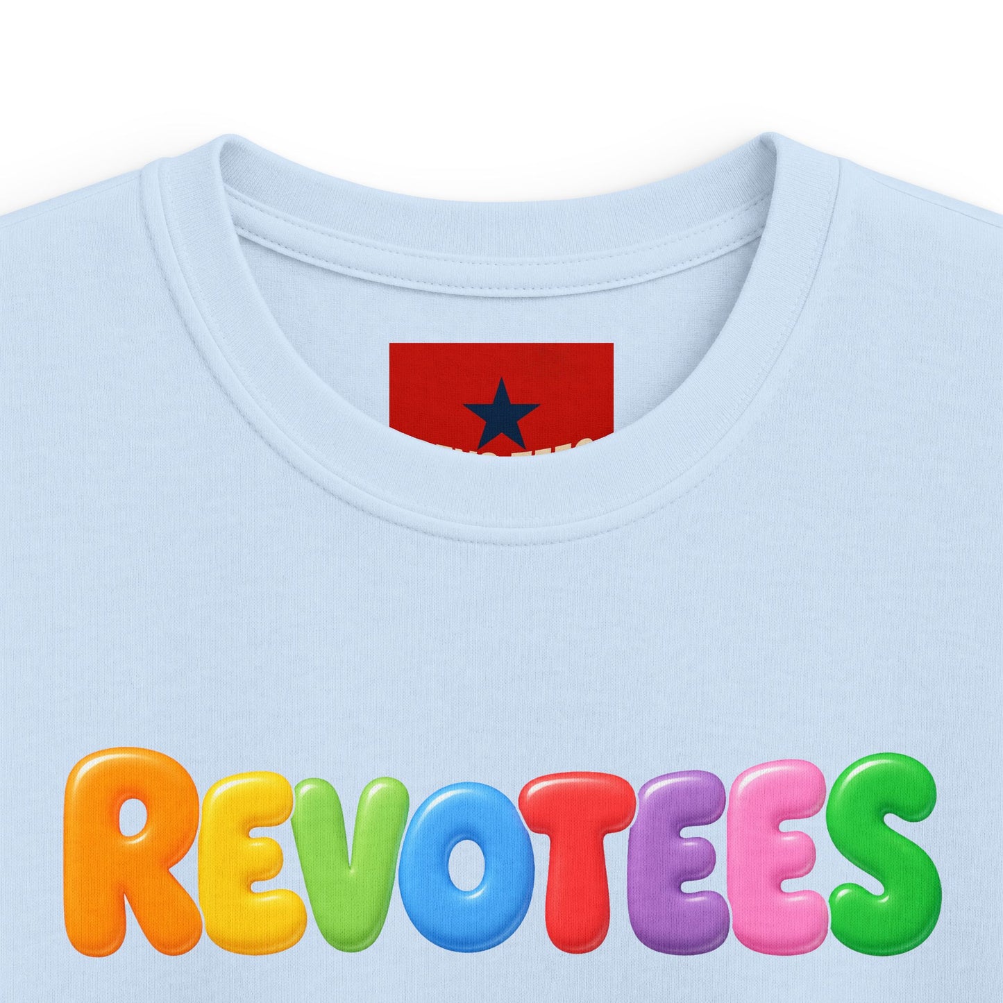 Kids Tee — Colorful 'REVOTEES' Bubble Letter Shirt for Children