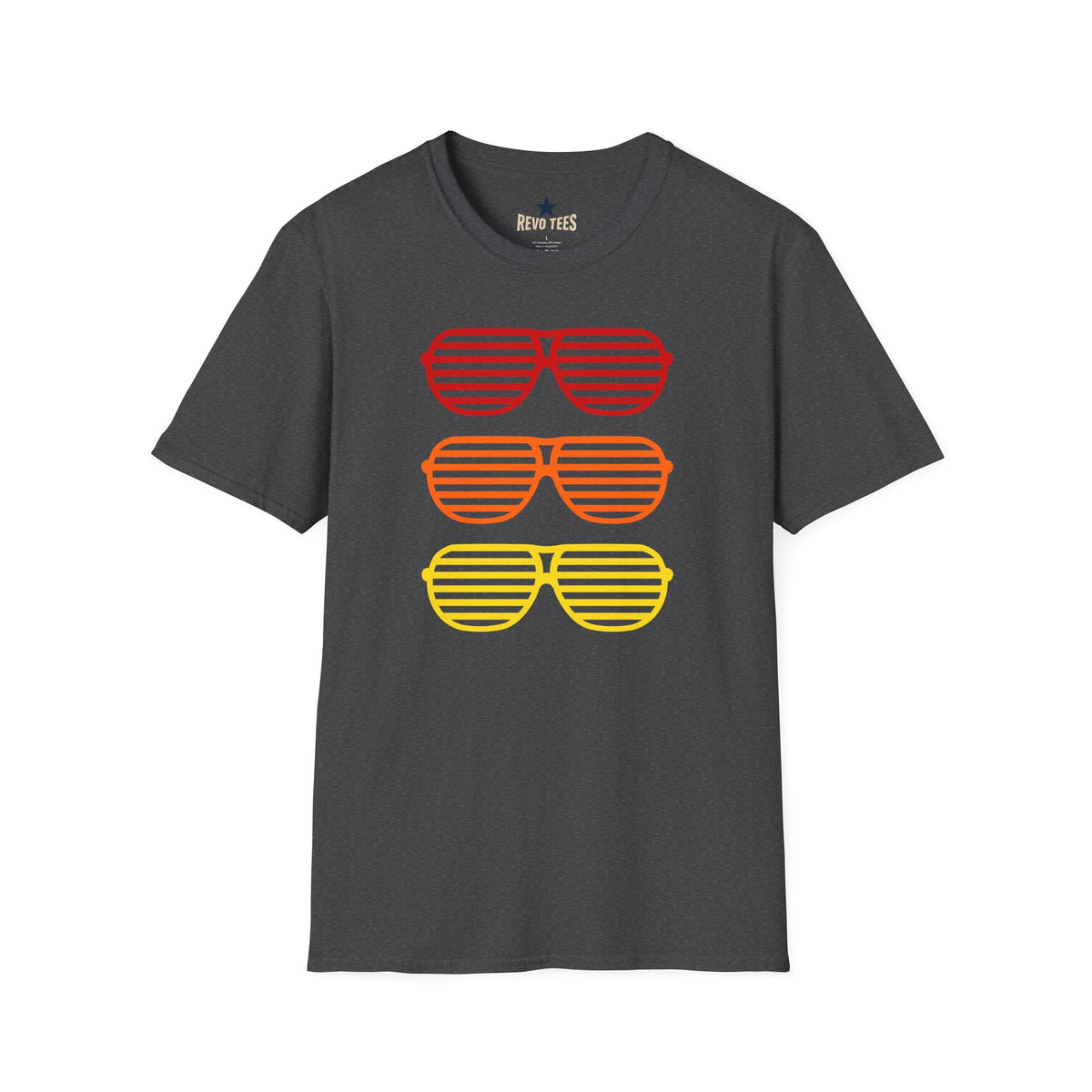 Revotees Retro Shutter Shades Gradient Graphic T-Shirt - alternate view 7