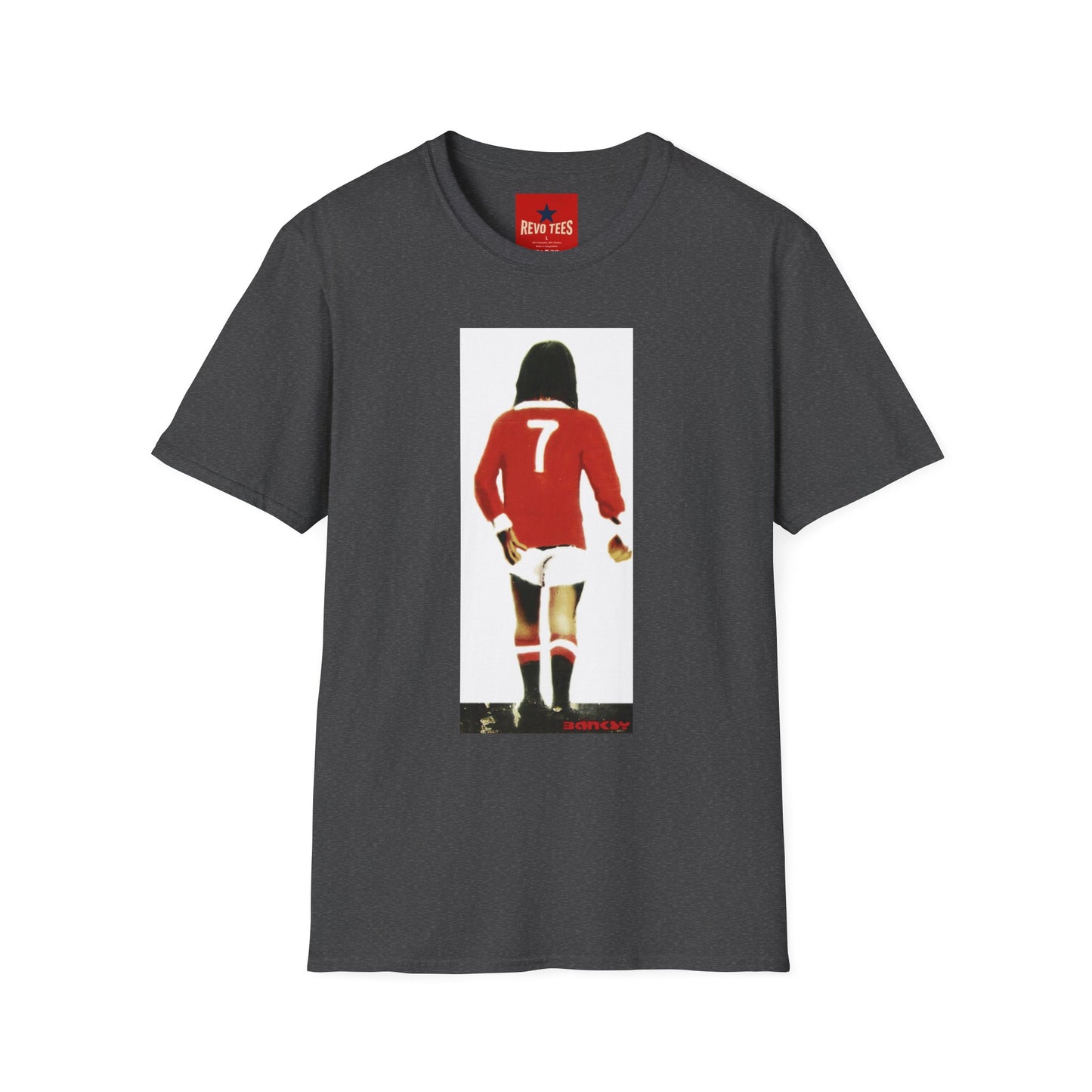 Banksy George Best Soccer Player No.7 Graphic T-Shirt — Retro Football Jersey Illustration