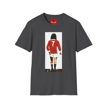 Banksy George Best Soccer Player No.7 Graphic T-Shirt — Retro Football Jersey Illustration