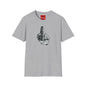 Graphic T-Shirt — Grayscale Middle Finger Design