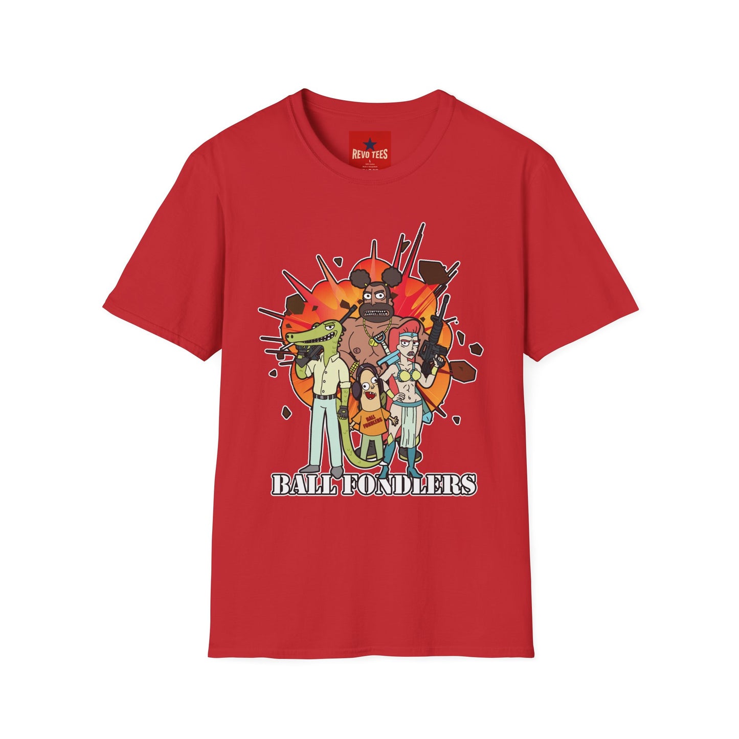 Cartoon Apocalypse T-Shirt — Retro Comic Crew with 'Built to Deliver' Design