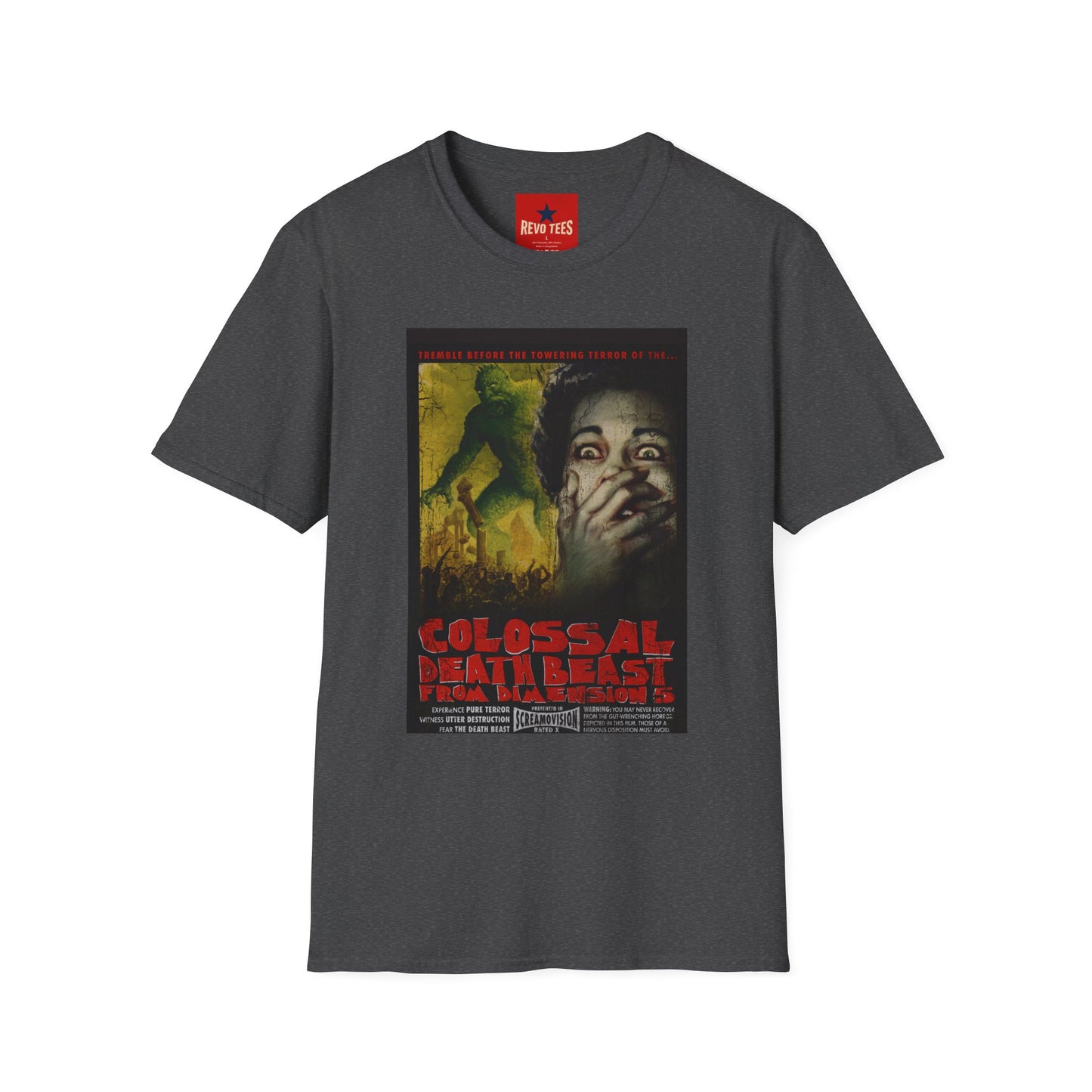 Horror Movie Poster T-Shirt — 'Colossal Man-Eater' Retro Sci‑Fi Graphic Tee