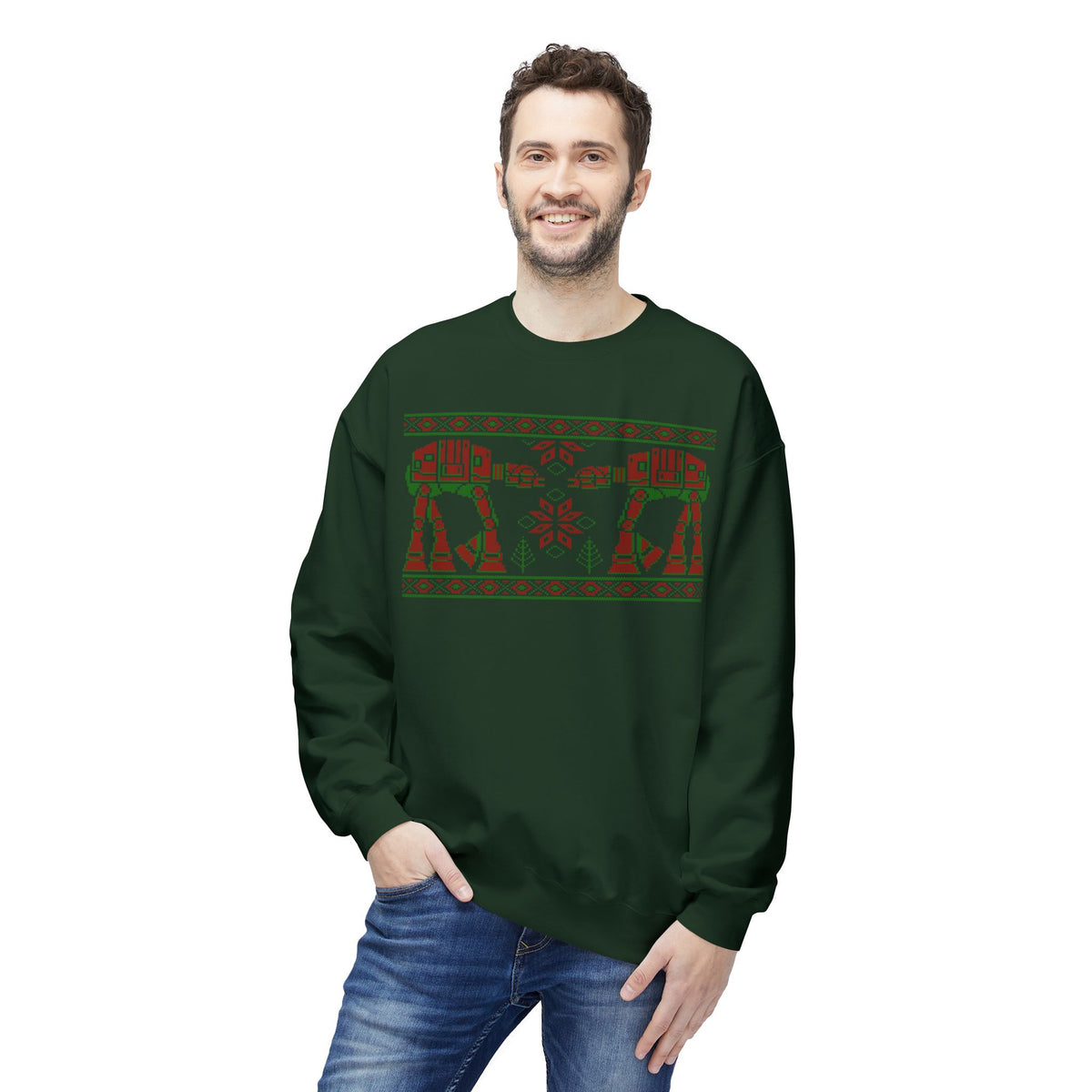 Star Wars AT-AT Holiday Sweater Crewneck Sweatshirt