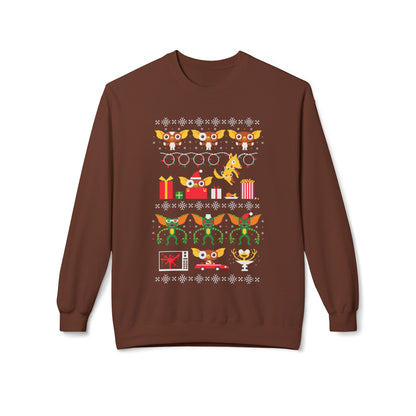 Gremlin and Mogwai Christmas Movie Ugly Sweater Crewneck Sweatshirt