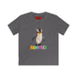 Kids Tee — Cute Pebble Penguin “REVOTEES” Colorful Logo
