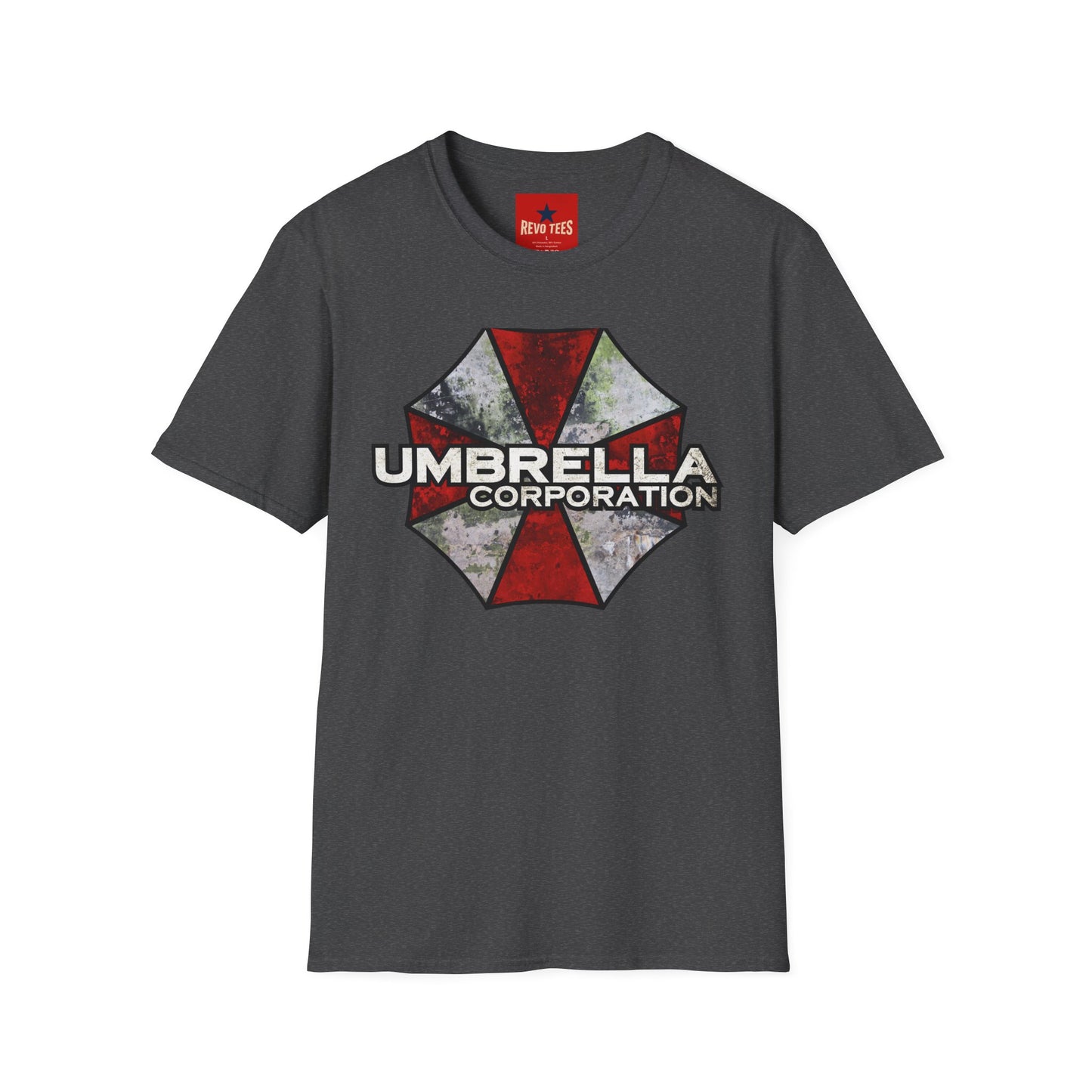 Umbrella Corporation Logo T-Shirt — Retro Distressed Biohazard Gaming Tee