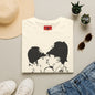 Banksy - Kissing Policemen Graphic T‑Shirt — Vintage Stencil Couple Print