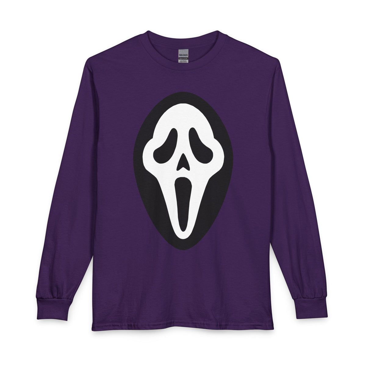 Ghostface Mask Long Sleeve Shirt — Horror Movie Scream Tee for Halloween