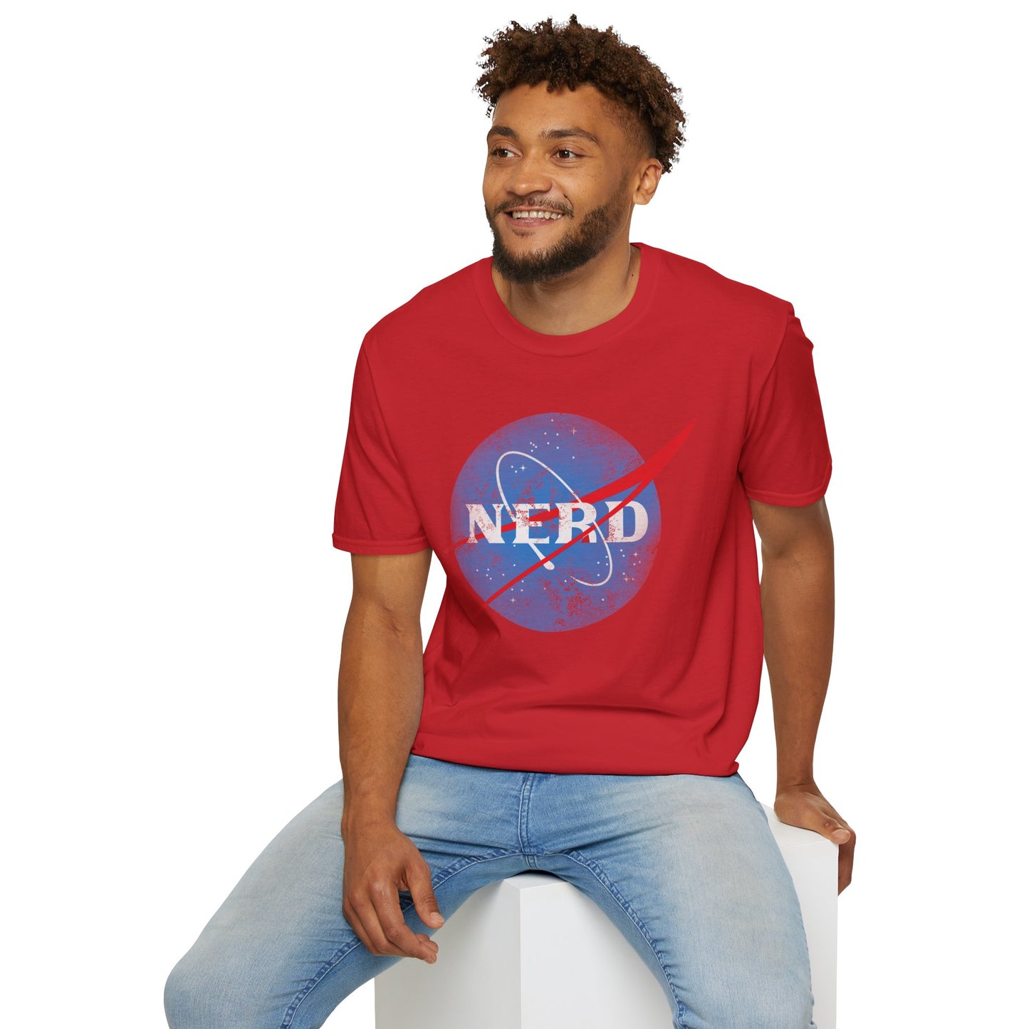 Nerd Space Logo T‑Shirt — Retro NASA-Inspired Graphic Tee
