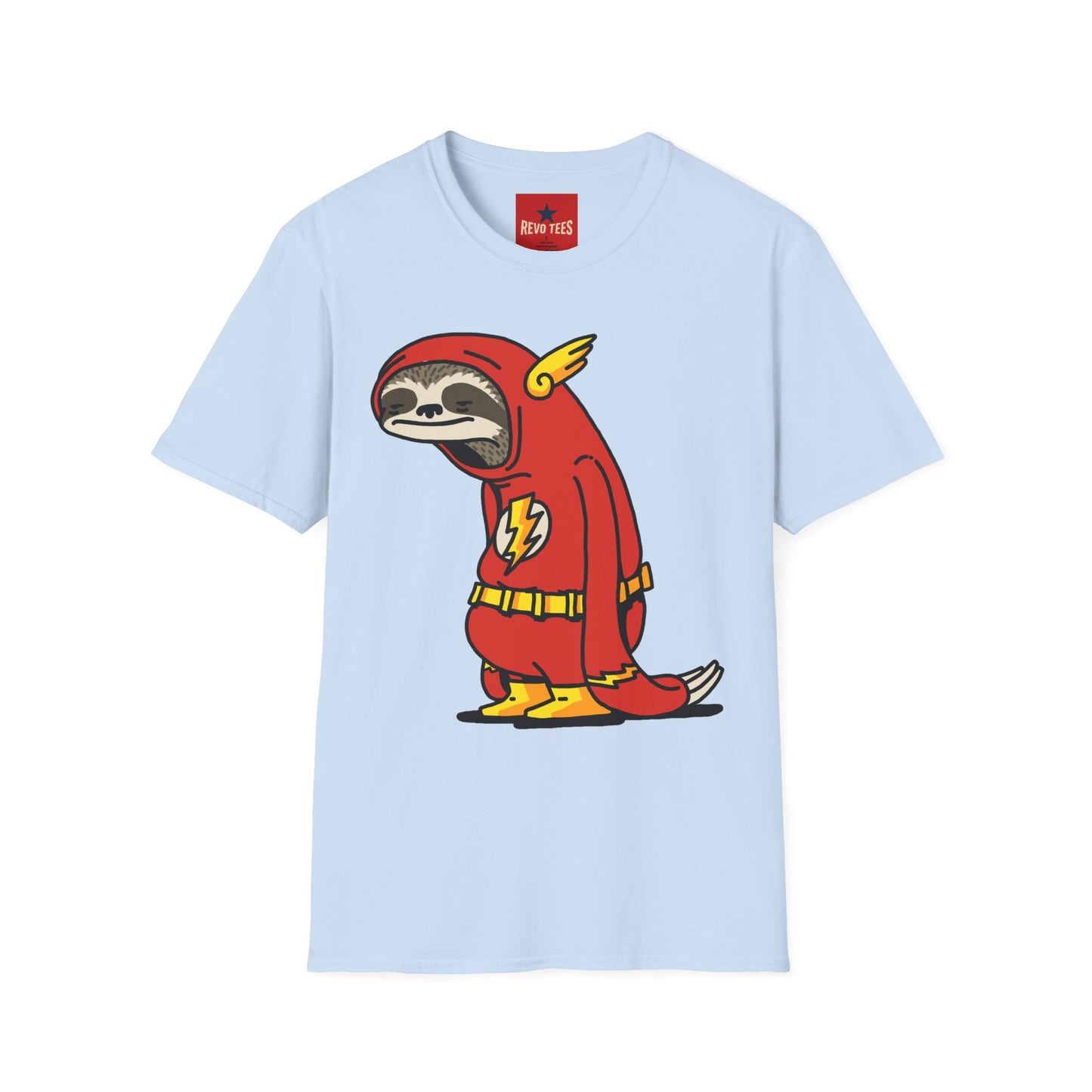 Funny Sloth Flash T-Shirt — Lazy Superhero Graphic Tee